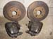 front ebc discs + callipers